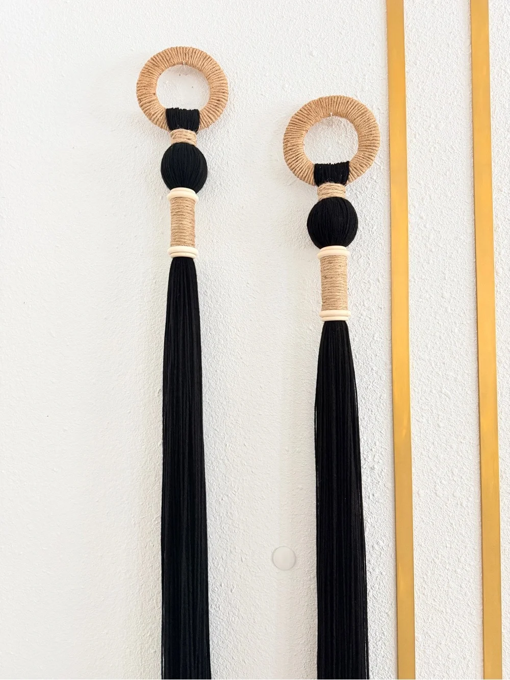2 pieces Handmade 45” Long ,Boho Wall Hanging Decor , Long Macrame Wall Hanging